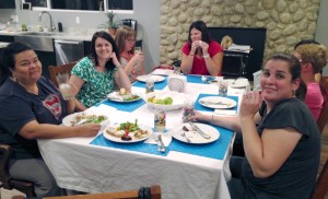 Nine women who attended the iHealth Tryazon party