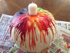 Melted Crayon Pumpkin Tutorial